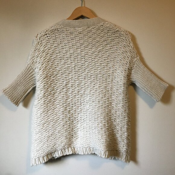 Lovestitch Cottagecore Chunky Loose Knit Wool Blend Cardigan Sweater - Picture 2 of 16